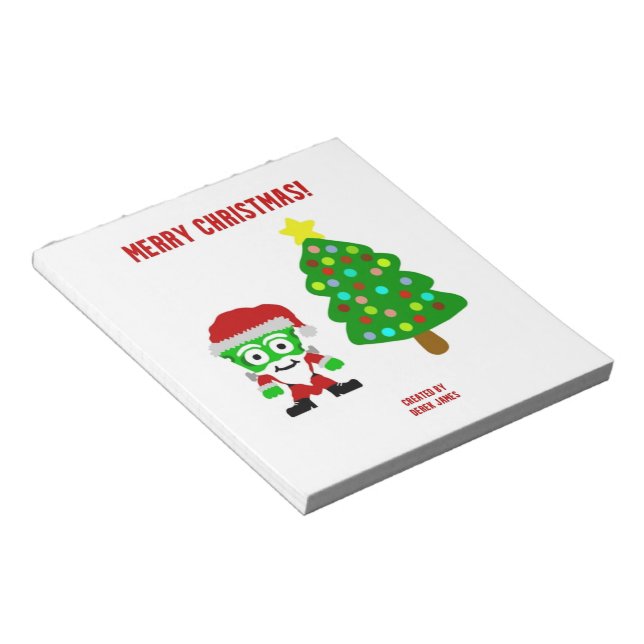 Christmas FrankenCheese Notepad (14 cm x 15.2 cm) (Angled)
