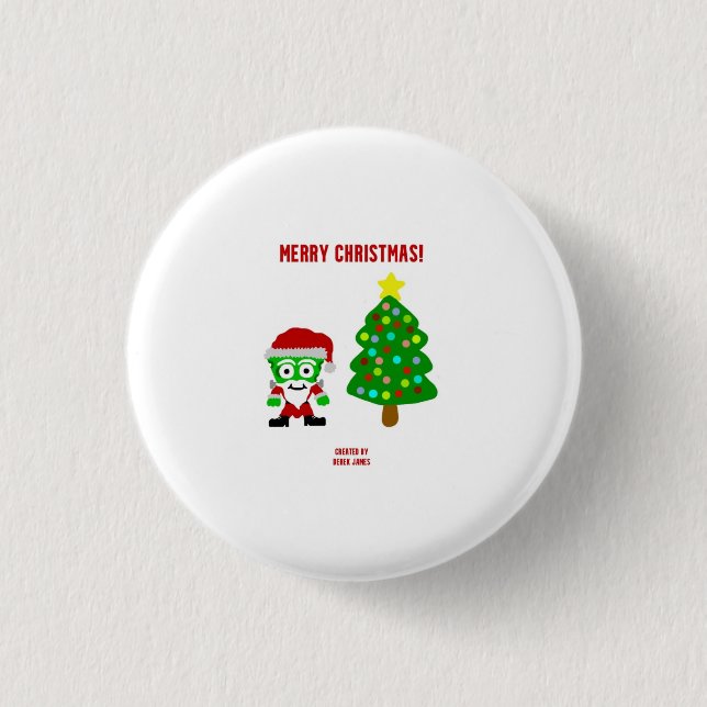 Christmas FrankenCheese Round Button (Front)