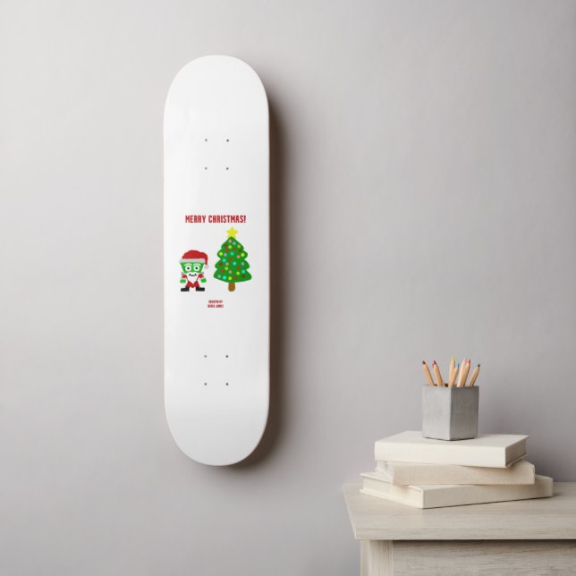 Christmas FrankenCheese Skateboard (Wall Art)