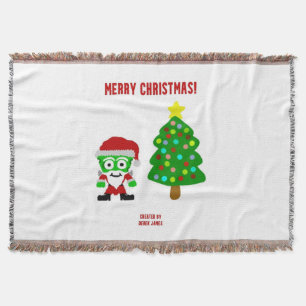 Christmas FrankenCheese Throw Blanket