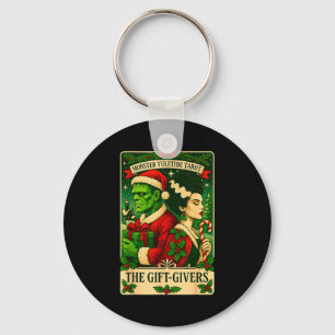 Christmas Frankenstein And Bride The Lovers Tarot Keychain