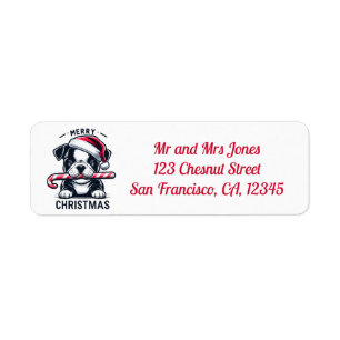 Christmas French Buldog Santa Hat - Adresse de ret