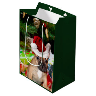 Christmas French Bulldog Gift Bag