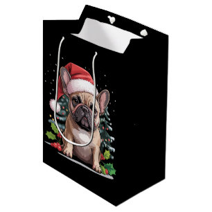 Christmas French Bulldog Lover Dog Mom Funny Medium Gift Bag