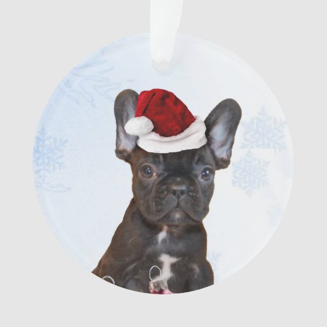 Christmas French Bulldog Ornament (Front)