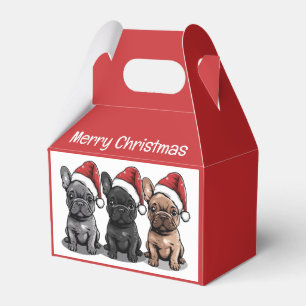 Christmas French Bulldog Santa Dog Favor Box