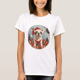 Christmas French Bulldog Santa Dog T-Shirt