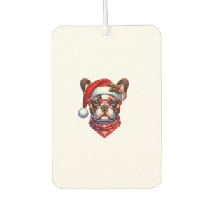 Christmas French Bulldog Santa Hat Frenchie Ugly C Air Freshener