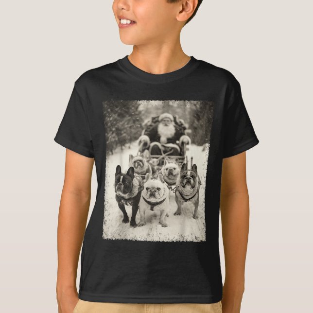 Christmas French Bulldog  T-Shirt (Front)