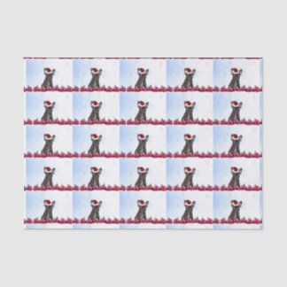 Christmas French Bulldog tissue paper