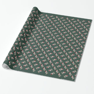 Christmas french bulldog wrapping paper