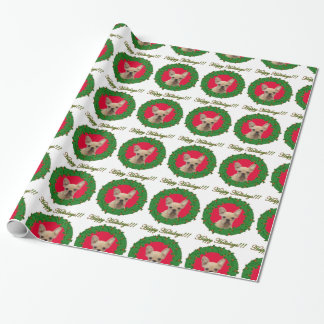 Christmas French Bulldog wrapping paper