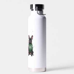 Christmas French Bulldogs Xmas Frenchie Dog 2 Water Bottle