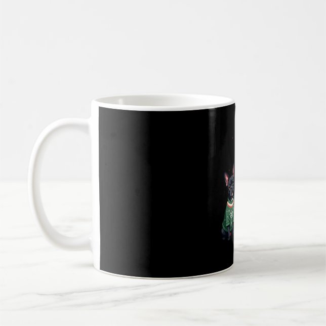 Christmas French Bulldogs Xmas Frenchie Dog 4 Coffee Mug (Left)