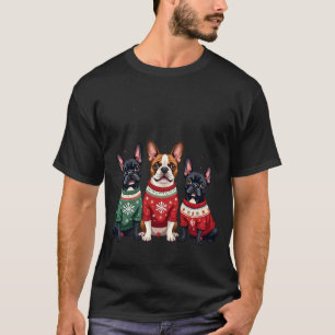 Christmas French Bulldogs Xmas Frenchie Dog 4 T-Shirt