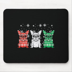 Christmas French Bulldogs Xmas Frenchie Dog Men Wo Mouse Pad