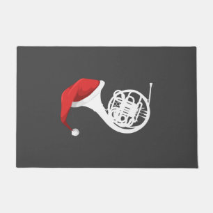 Christmas French Horn Shirt - Santa French Horn Doormat