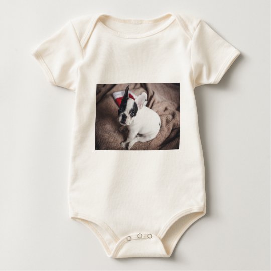 Christmas Frenchie Baby Bodysuit