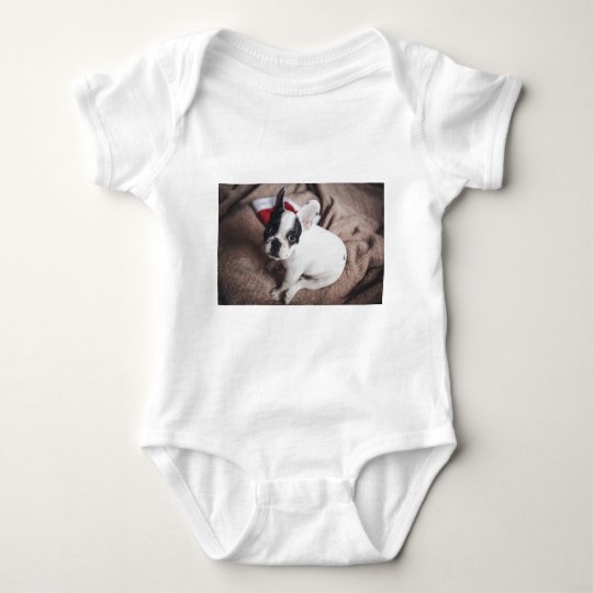Christmas Frenchie Baby Bodysuit