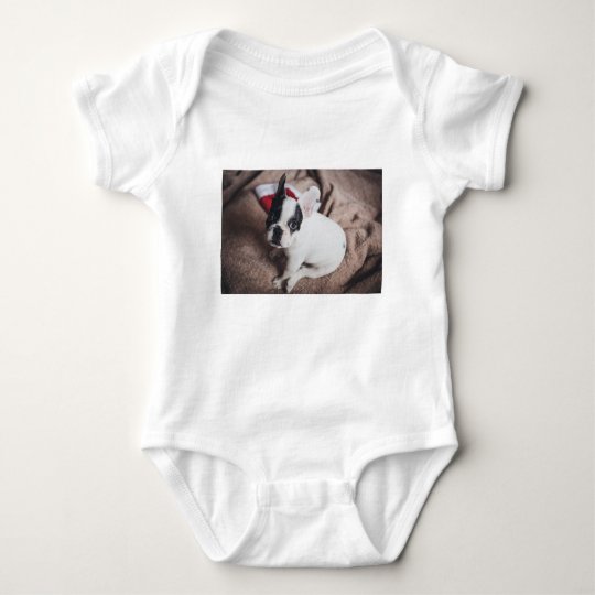 Christmas Frenchie Baby Bodysuit