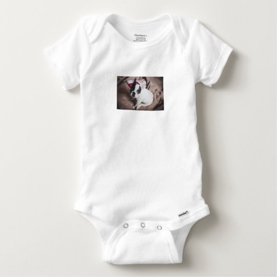 Christmas Frenchie Baby Onesie
