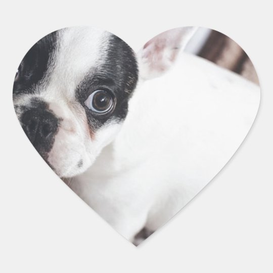 Christmas Frenchie Heart Sticker