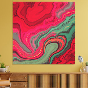 Christmas Frequency Bloom Abstract Wrapped Canvas