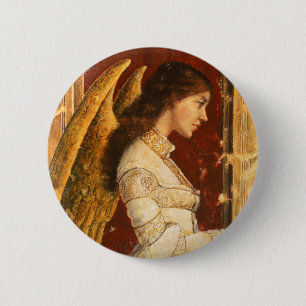 Christmas Fresco Angel 2 Inch Round Button