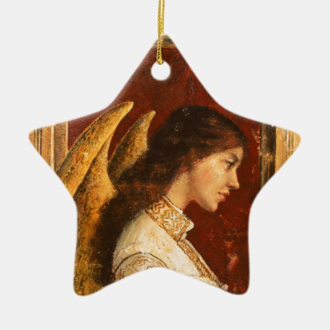Christmas Fresco Angel Ceramic Ornament (Front)