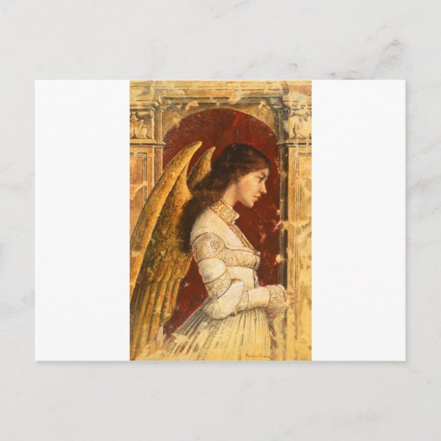 Christmas Fresco Angel Holiday Postcard (Front)