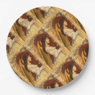 Christmas Fresco Angel Paper Plate