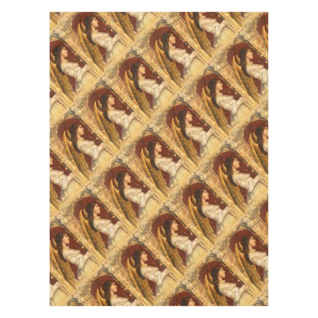 Christmas Fresco Angel Tablecloth (Front)