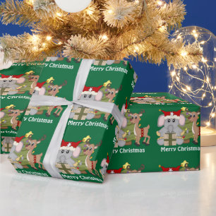 Christmas Friends Holiday wrapping paper
