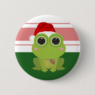 Christmas Frog 2 Inch Round Button