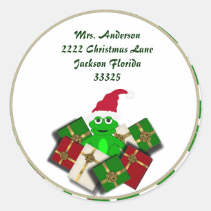 Christmas Frog Address Stickers