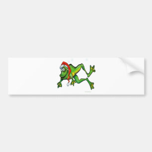 Christmas Frog Bumper Sticker