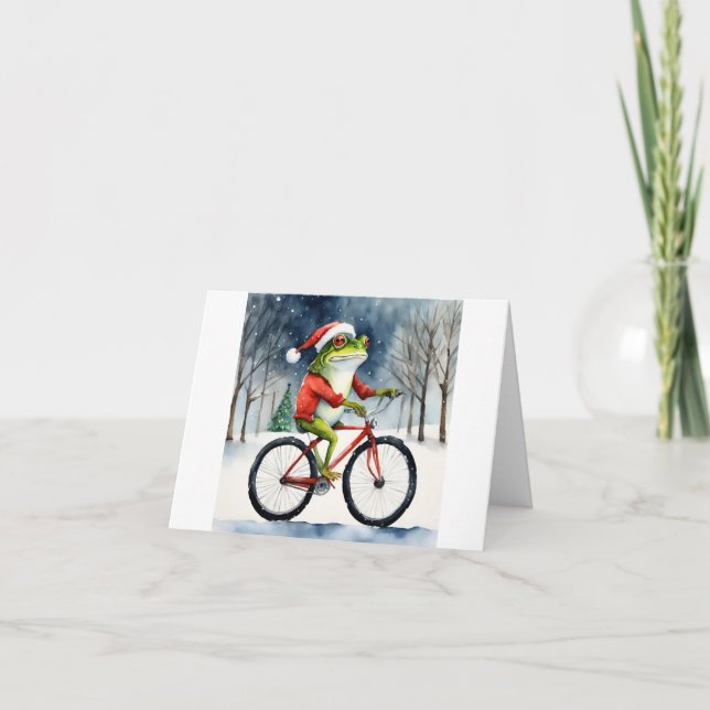Christmas Frog Greeting Card (Front)