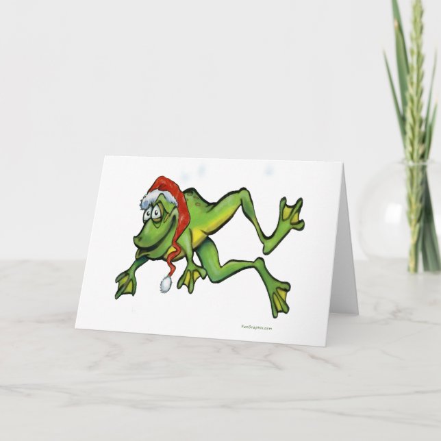 Christmas Frog Holiday Card (Front)