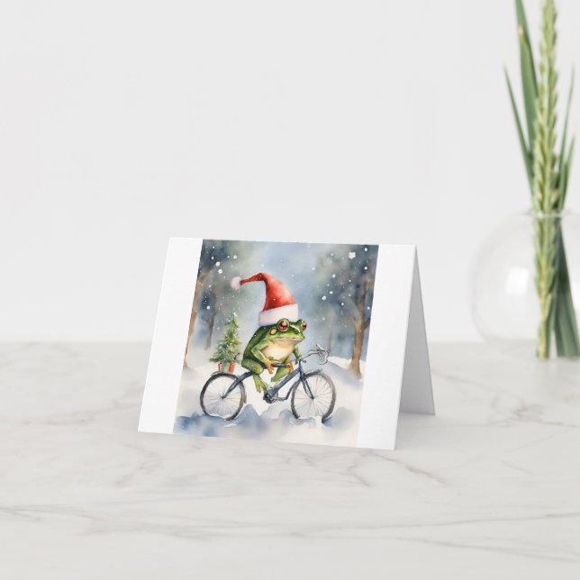 Christmas Frog Holiday Card (Front)