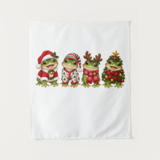 Christmas Frog Holiday Friends Tapestry