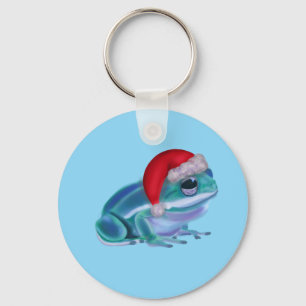 Christmas frog keychain