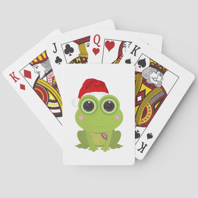 Christmas Frog Playing Cards (Back)