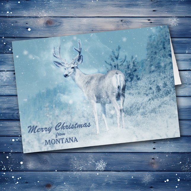 Christmas from Montana Deer Christmas Card (Creator Uploaded)
