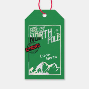 Christmas From North Pole Fun Personalized Gift Tags