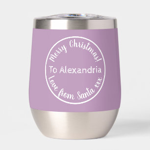 Christmas From Santa Personalized Purple Lilac