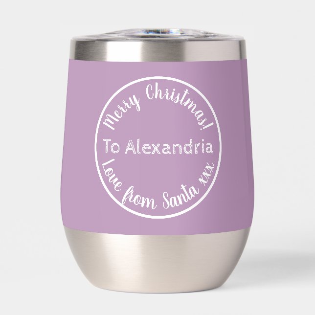 Christmas From Santa Personalized Purple Lilac (Front)