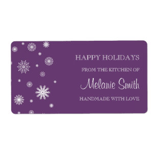 Christmas From the Kitchen of Labels Plum Snow
