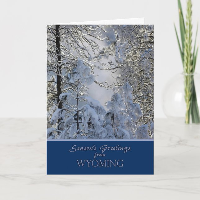 Christmas from Wyoming Snowscene Holiday Card (Front)