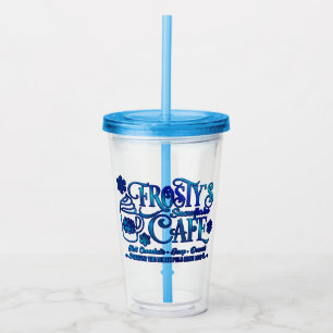 Christmas Frosty's Snowflake Cafe Acrylic Tumbler