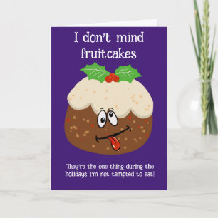 christmas fruit cake funny joke season card
